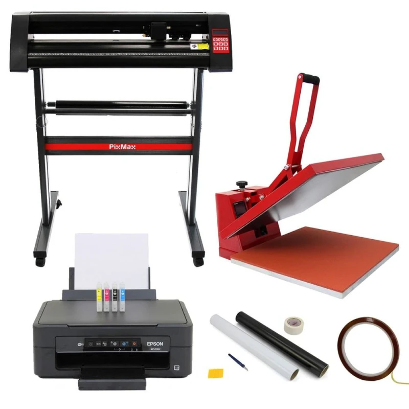 Image of PixMax Vinyl Cutter, 50 X 50 Heat Press, Sign Cut Business Bundle, Value Printer