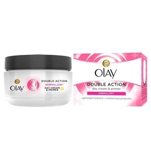Image of Olay Double Action Moisturiser Day Cream and Primer 50ml