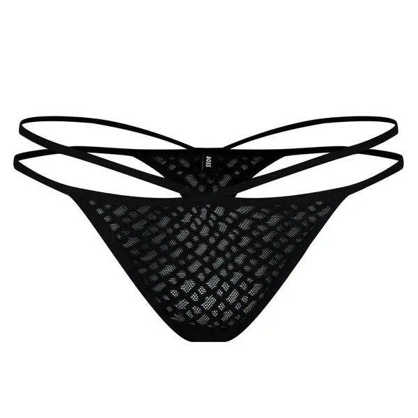 Image of Boss Boss String B Lace 10257696 02 Thong Briefs 6(XS) Black 43078903310