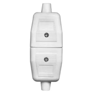 Image of Masterplug NC103W White 3 Pin Heavy Duty Non Reversible in Line Rubber Connector - 222227