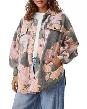 Image of Free People Ruby Ombre Stripe Shirt Jacket