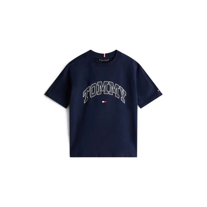 Image of Tommy Hilfiger Kids Varsity T-Shirt Night Navy C1G male 14Y