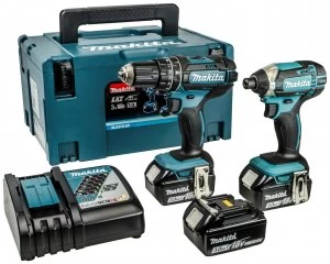 Image of Makita LXT 18V Combi and Impact Driver Twin Kit