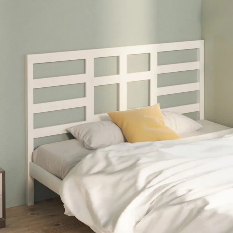 Image of VIDAXL Bed Headboard White 146x4x104cm Solid Wood Pine Vidaxl 8720286951842
