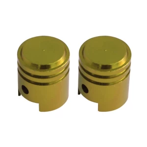 Image of Savage Piston Valve Caps Schrader Gold