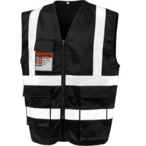 Image of WORK-GUARD by Result Unisex Adult Heavy Duty Security Vest (M) (Black) - Black
