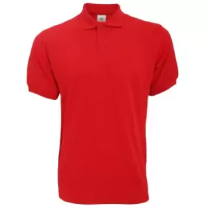 Image of B&C Safran Mens Polo Shirt / Mens Short Sleeve Polo Shirts (2XL) (Red)
