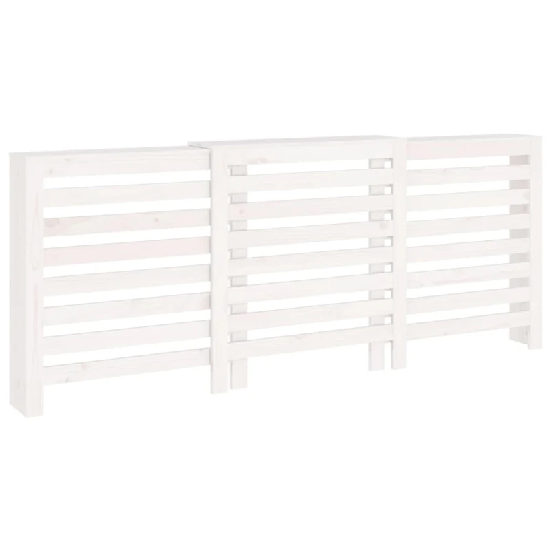 Image of Vidaxl Radiator Cover White 210X21X85cm Solid Wood Pine, White 822612