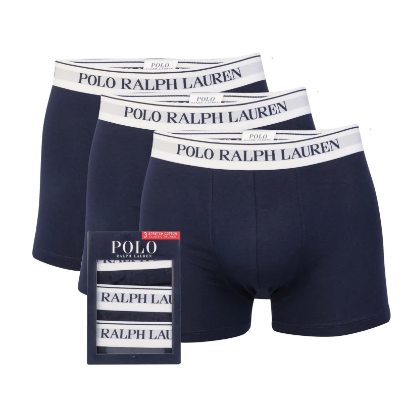 Image of Ralph Lauren 3 Pack of Trunks Navy male S