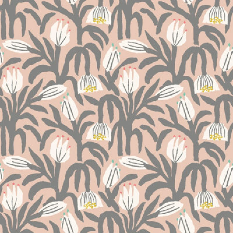 Image of Hoopla Walls Chunky Flower Powder Puff Smooth Matt Wallpaper