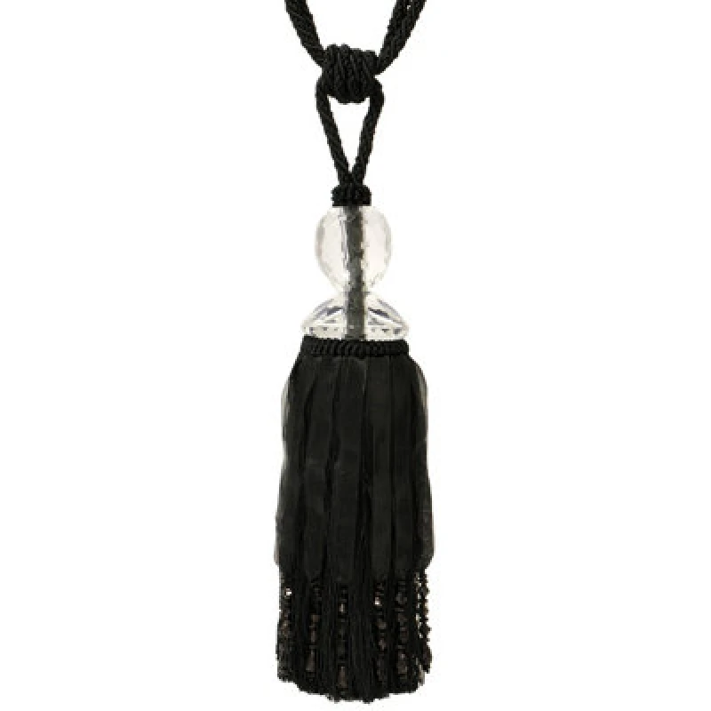 Image of Paoletti Paoletti Savoy Tie Back in Black One Size Unisex 5025532248497