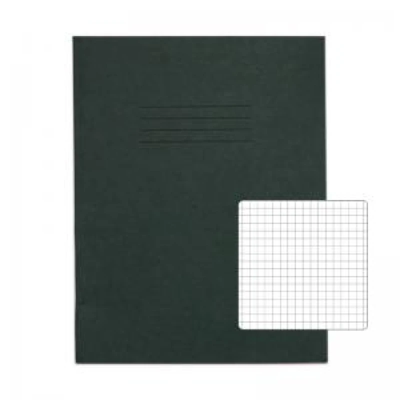 Image of RHINO 9 x 7 Exercise Book 80 Page, Dark Green, S5 (Pack of 100)