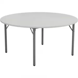 Image of 1500MM Circular Folding Table Silver/White