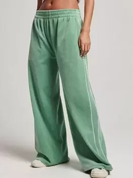 Image of Superdry Vintage Tricot Track Trouser - Blue Size 8, Women