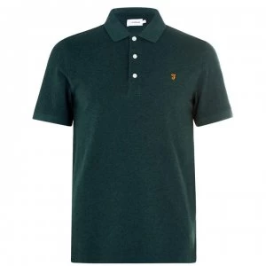 Image of Farah Vintage Blanes Short Sleeve Polo Shirt - Emerald Ml 323