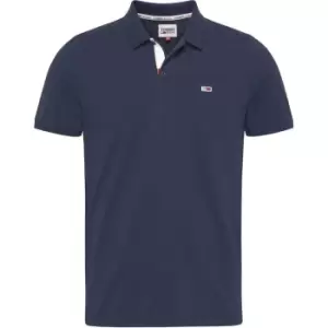 Image of Tommy Hilfiger Slim Placket Polo - Blue