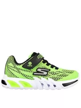 Image of Skechers Flex-glow Elite Vorlo Trainer, Green, Size 4 Older
