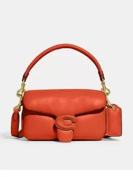 Image of Coach Pillow Tabby 18 Leather Shoulder Bag - Sun Orange