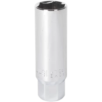 Image of Sealey 3/8" Drive Thin Wall Hexagon Spark Plug Socket Metric 3/8" 16mm