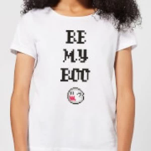 Image of Super Mario Be My Boo Womens T-Shirt - White - S