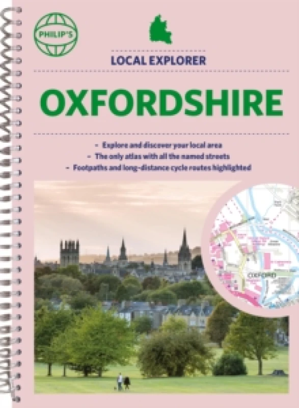 Image of Philip's Local Explorer Street Atlas Oxfordshire Spiral bound