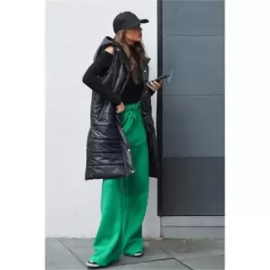 Image of I Saw It First Black Padded Longline Gilet - Black