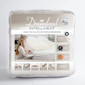 Image of Dreamland Intelliheat Faux Fur Mattress Protector - Single
