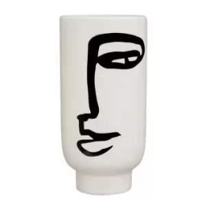 Image of Premier Housewares White Fabia Large Ceramic Vase