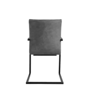 Image of Kettle Interiors Diamond Stitch Carver Chair Grey