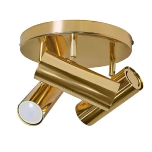 Image of Gamma Gold 3 Way Ceiling Spotlight