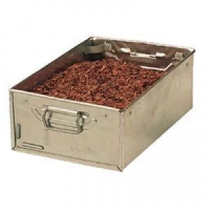 Image of Slingsby Galvanised Tote Pan 305x305x150mm Metallic Grey 317159