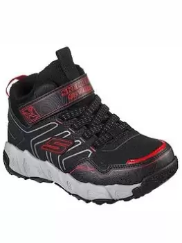 Image of Skechers VELOCITREK GORE STRAP SNEAKERS, Black/Red, Size 3 Older
