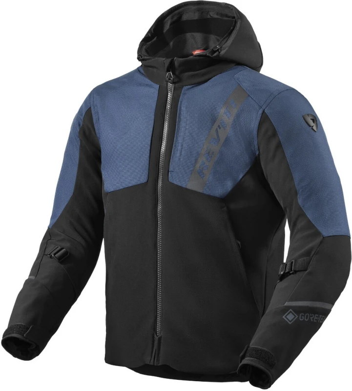 Image of Revit Potential GTX waterproof Motorcycle Textile Jacket, black-blue, Size XL for Men