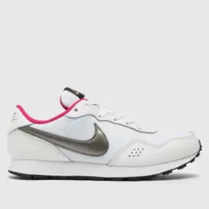 Image of Nike White & Grey Md Valiant Girls Youth Trainers