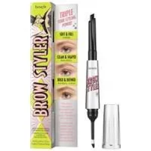 Image of benefit Brow Styler Eyebrow Pencil and Powder Duo 06 Cool Soft Black