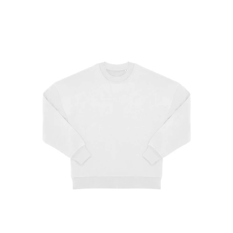 Image of B&C Mens Influence Crew Neck Sweatshirt in White Size: XS White Male XS