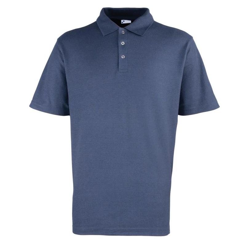 Image of Premier Premier Men Pique Stud Front Polo Shirt in Navy Size: X-Small Navy XS Male 5063693792459