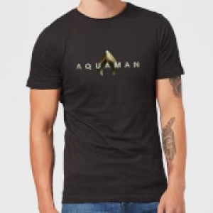 Image of Aquaman Title Mens T-Shirt - Black
