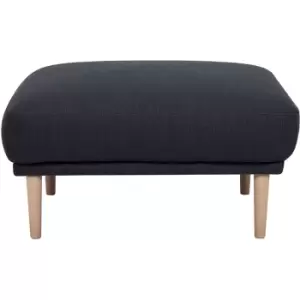 Image of Furniture To Go - Larvik Footstool - Anthracite, Oak Legs - Soul Anthracite, Oak Legs