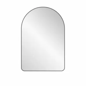 Image of Nielsen Savio Arched Metal Wall Mirror, Black, 75 x 50cm