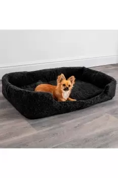 Image of Merino Wool Pet Bed - black