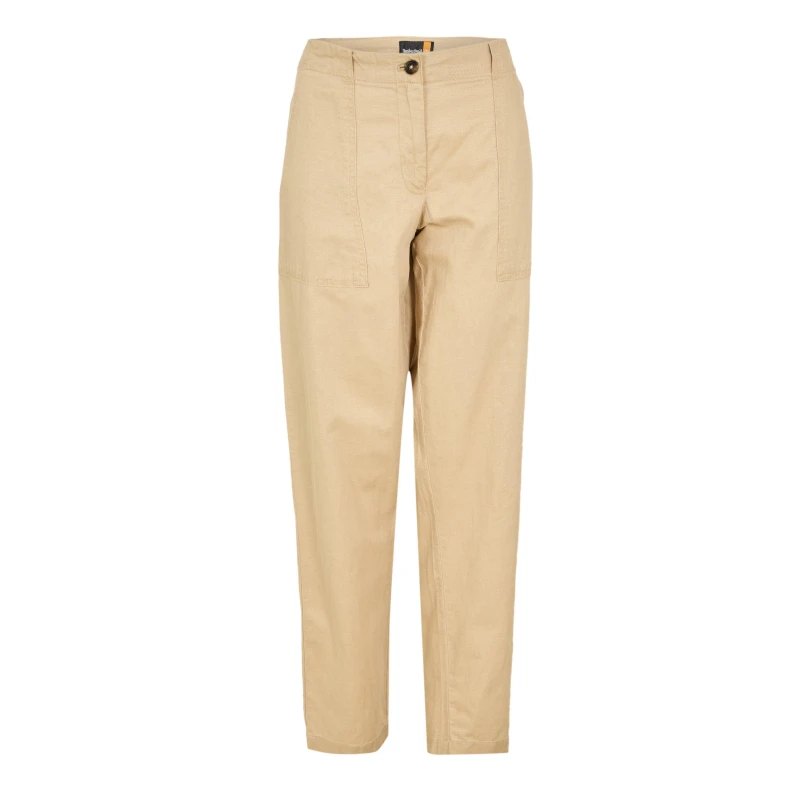 Image of Timberland Womens Utlty Fatigue Linen Straight Leg Trousers Safari female 23