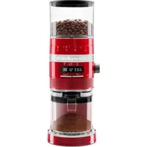 Image of KitchenAid 5KCG8433BCA Artisan 150W Burr Grinder - Candy Apple, Stainless Steel - ["Red"]