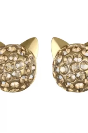Image of Ladies Karl Lagerfeld Gold Plated Choupette Earrings 5378065