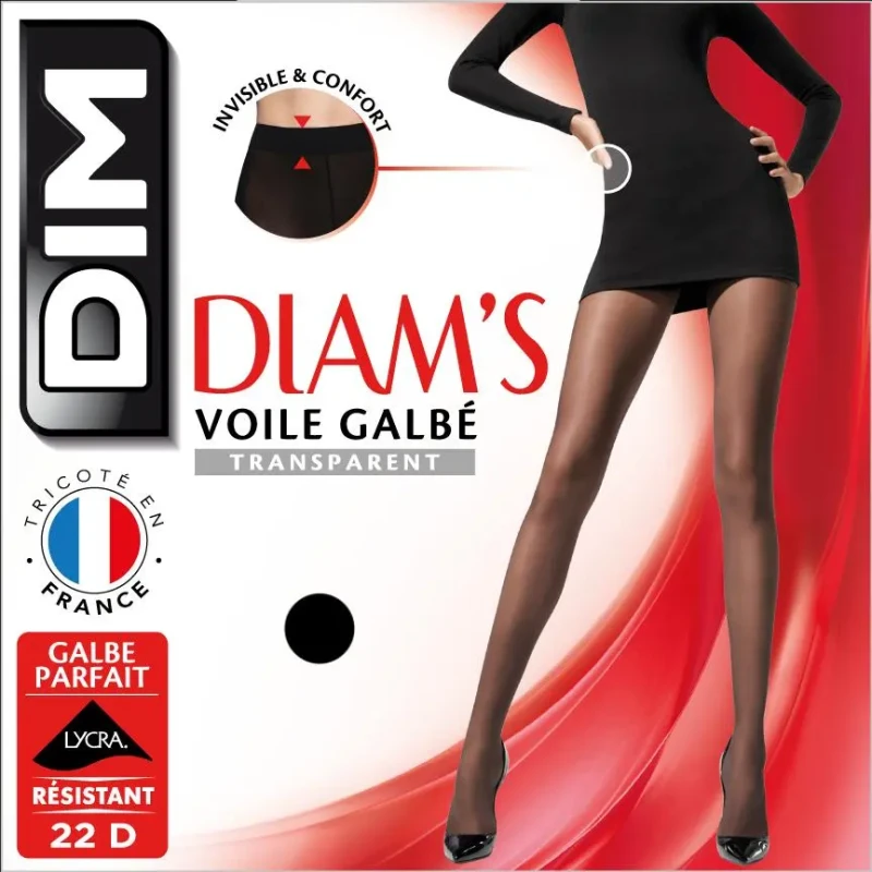 Image of Dim Womens tights DIM Diam's Voile Galbe 22D Noir Female Taille 2