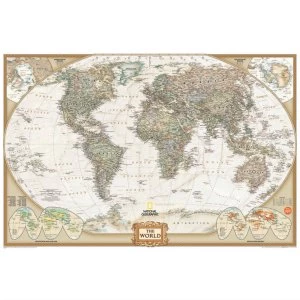 Image of National Geographic Dry-Erase World Map Wall Decal