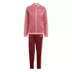 Image of adidas Essentials 3-Stripes Tracksuit Womens - Shadow Red / Pink Strata / Won
