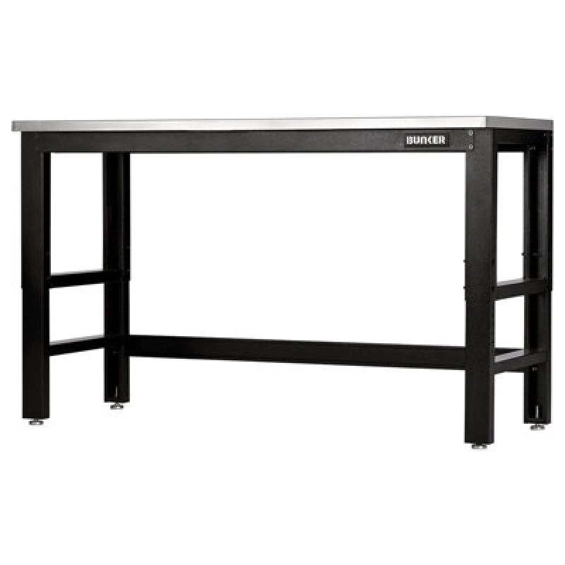 Image of Bunker Stainless Steel Worktop Workbench 28090 Length: 1.5m