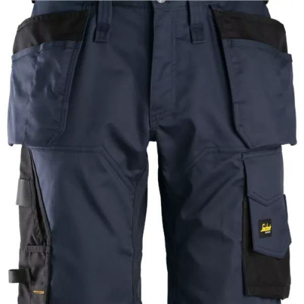 Image of Snickers AllroundWork Stretch Loose Fit Work Shorts Holster Pockets - Navy/Black - 46
