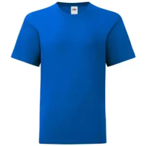 Image of Fruit Of The Loom Childrens/Kids Iconic T-Shirt (7-8 Years) (Royal Blue)